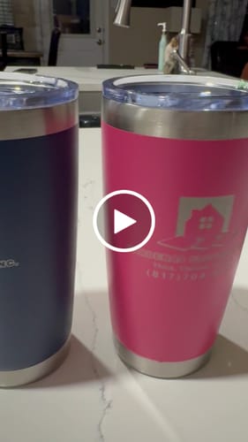 Customer video review of (1) 20oz Tumbler