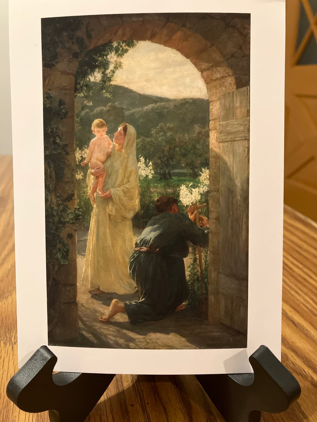Customer photo review of New! The Holy Family by Their Home – "Within the Gate" by Herbert Arnould Olivier – Catholic Art Print – Catholic Gift – Archival Quality