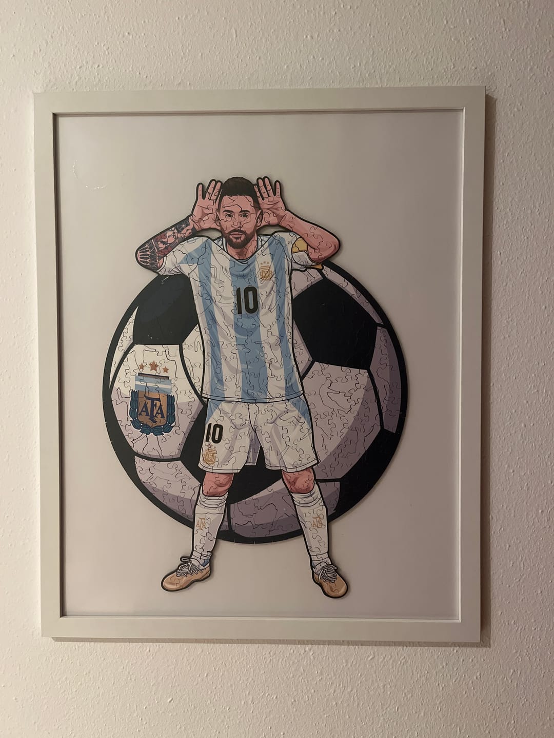Customer photo review of Lionel Messi - Rompecabezas de Madera