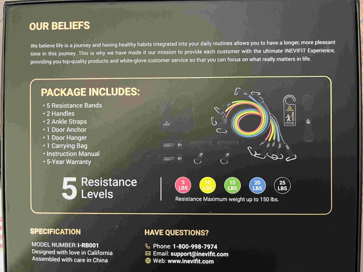 Customer photo review of INEVIFIT | Resistance Bands Set