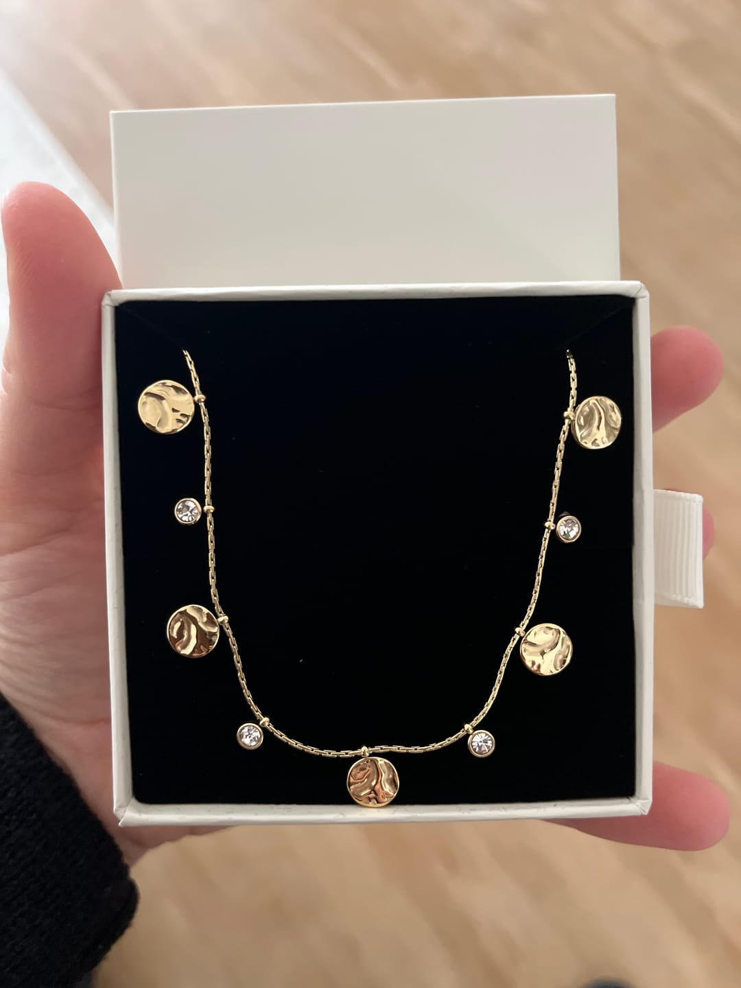 Customer photo review of Meltdown Coin Kette 14K Vergoldet