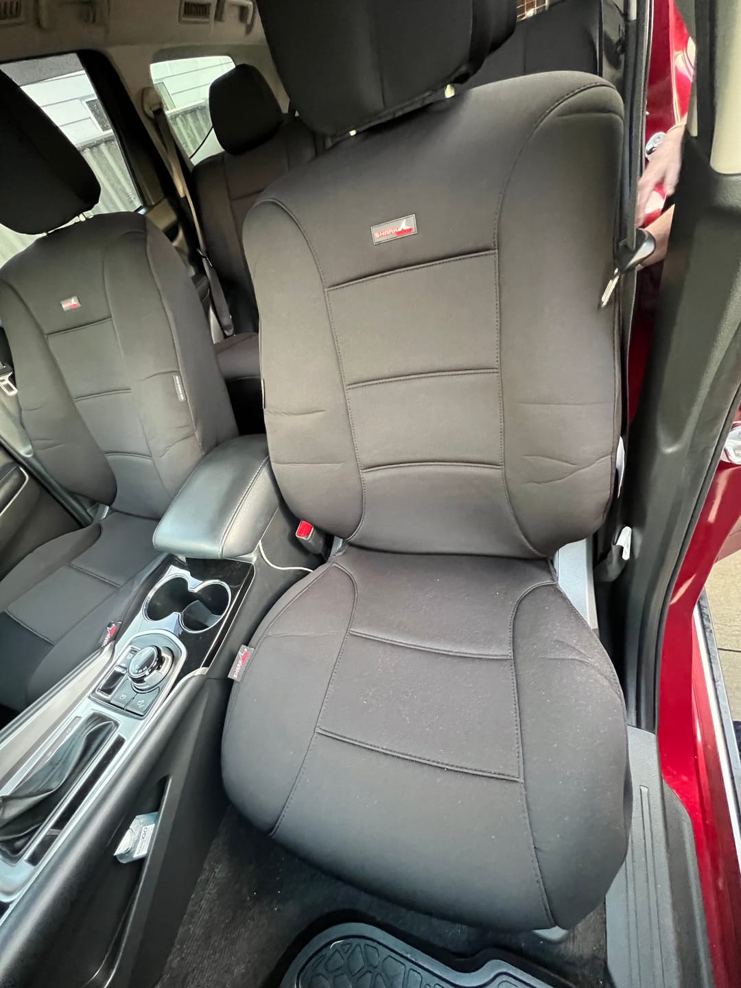 Customer photo review of Sharkskin Seat Covers for Mitsubishi Pajero Sport 5 Seater (10/2015-On)
