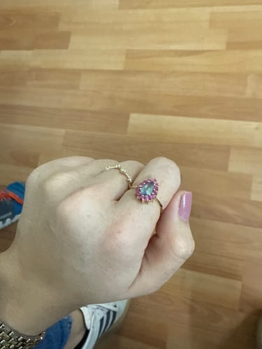 Customer photo review of Anillo 'Dalia' Tanzanita y Turmalinas
