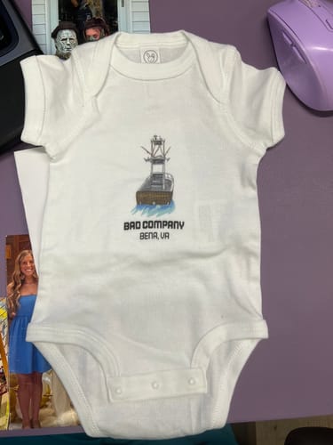 Customer photo review of Custom 100% Cotton Baby Onesie