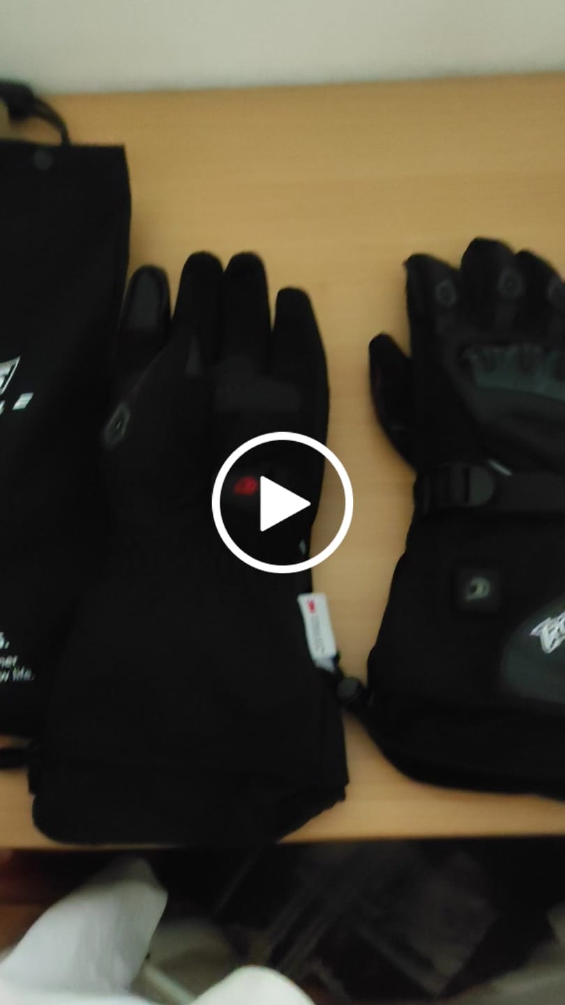 Customer video review of RIDEIRON Winter Waterproof Rechargeable Heated Motorcycle Gloves | AXE01H