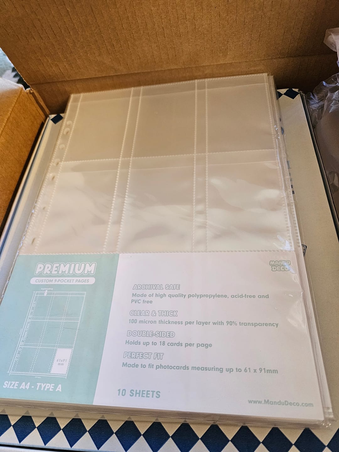 Customer photo review of CUSTOM A4 POCKET PAGES