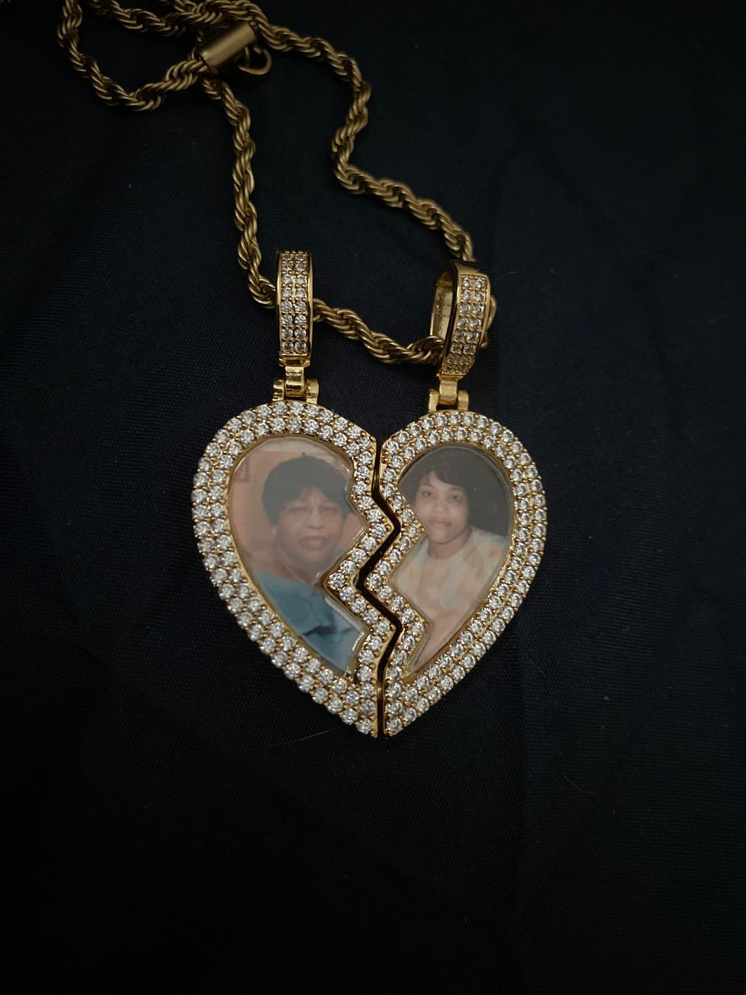 Customer photo review of HEART PIECES PHOTO PENDANT