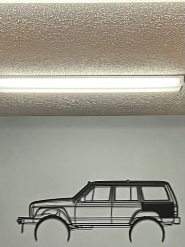 Customer photo review of Your Custom Car Silhouette Metal Wall Art