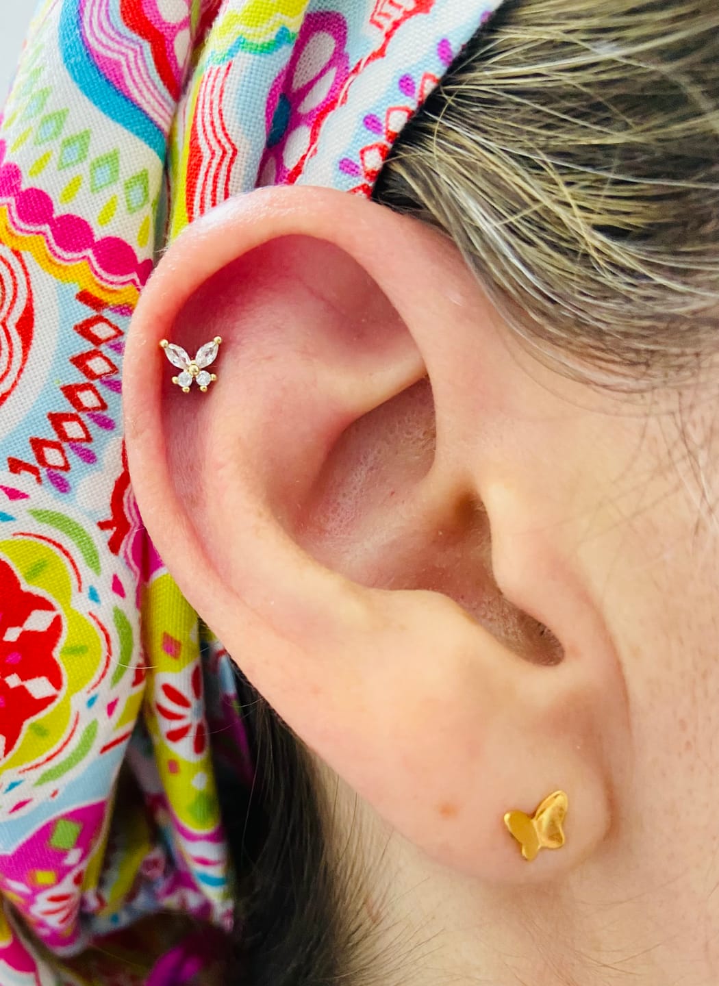 Customer photo review of Piercing de Mariposa