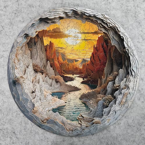 Customer photo review of 3D Eggshell World-1 Wooden Jigsaw Puzzle