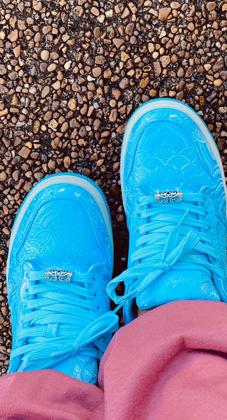 Customer photo review of Nihonga inspired Silk Sneakers