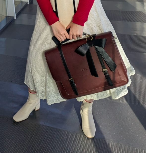 Customer photo review of Cocoa Truffle Ecosusi Classic Bow Briefcase
