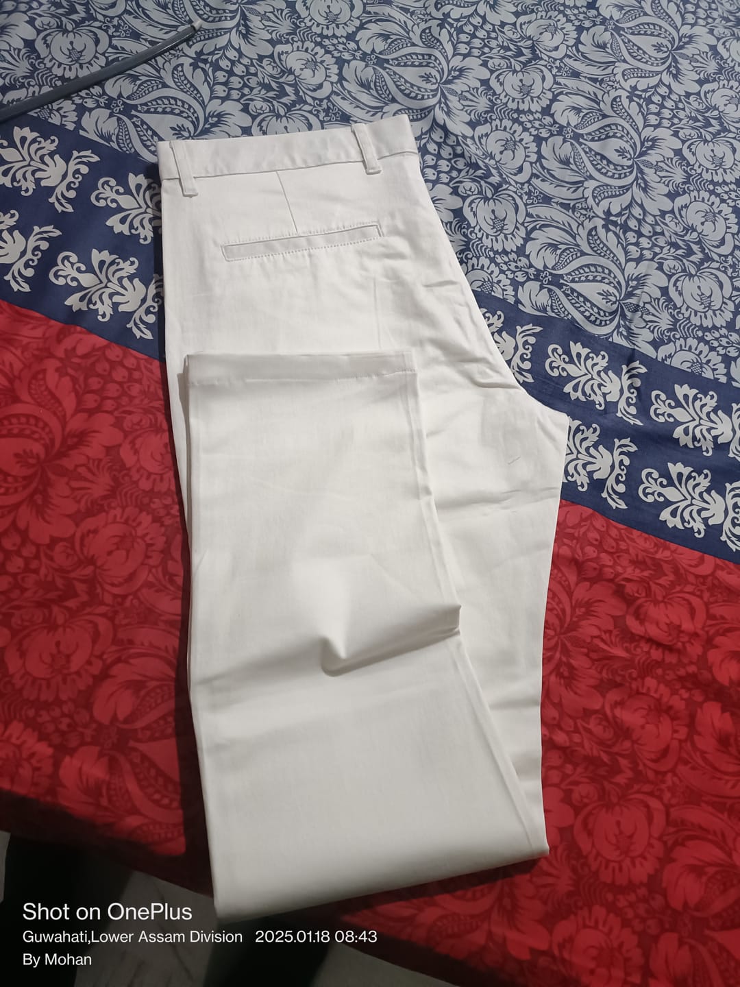 Customer photo review of Basic Chino - Cream Trouser For Men | Ariser