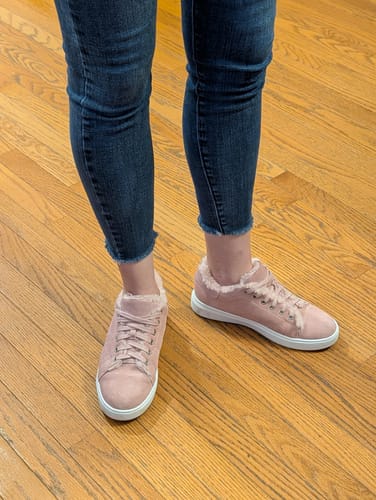 Customer photo review of Ladies Holly Sheepskin Sneaker Pink