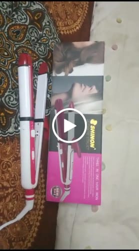 Customer video review of Shinon 3 in 1 Hair Straightener, Crimper And Curler - Lot Imported