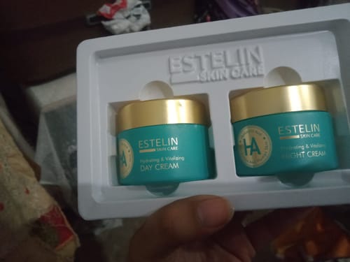 Customer photo review of Estelin Hyaluronic Acid Day & Night Cream