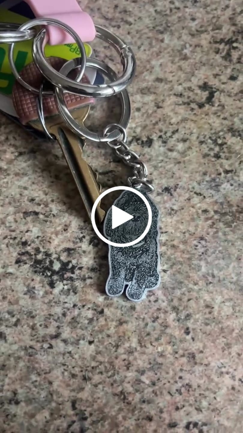 Customer video review of Engraved Necklace & Keyring - Add Your Photo