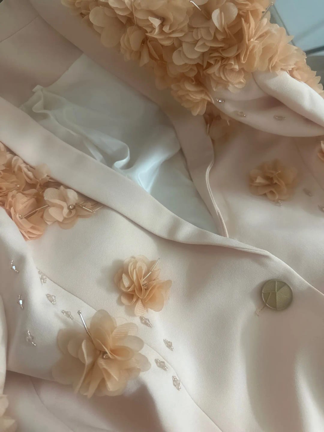 Customer photo review of Beaded Floral Maxi Dress With Exquisite Appliques And Long Sleeve — Multicolor | KIMLUD