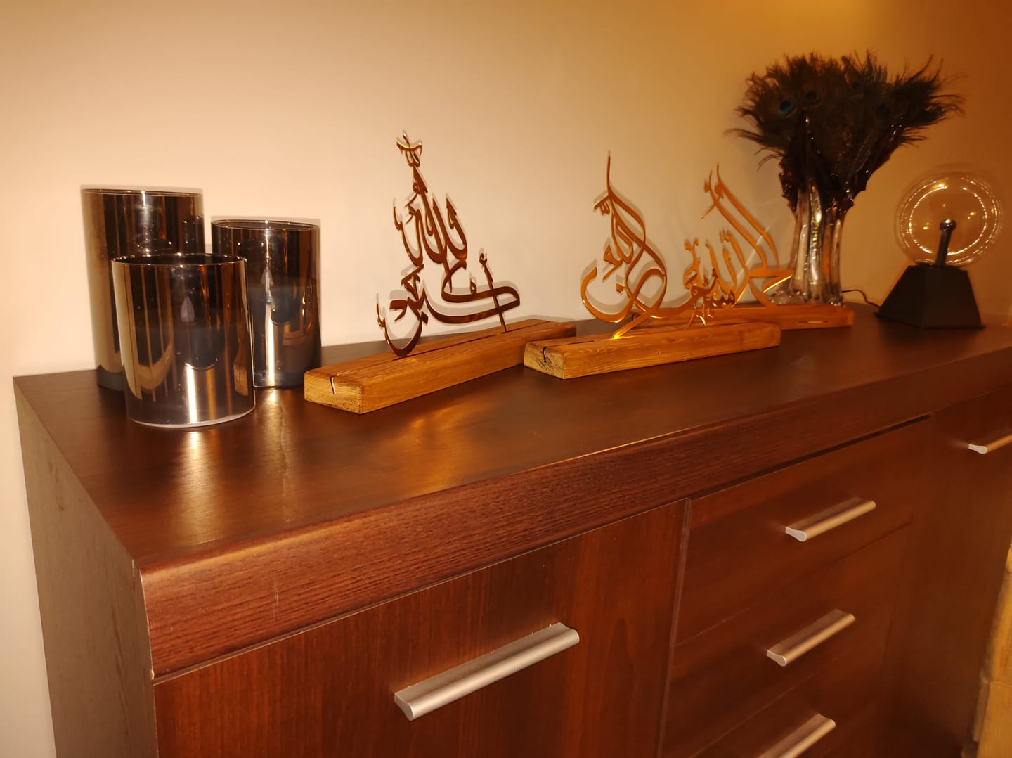 Customer photo review of Subhanallah Alhamdulillah AllahuAkbar Arabic Islamic Tabletop Decor