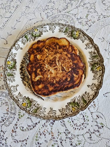 Customer photo review of Cousin T's Sweet Potato Pancake Mix   (2 Pack)