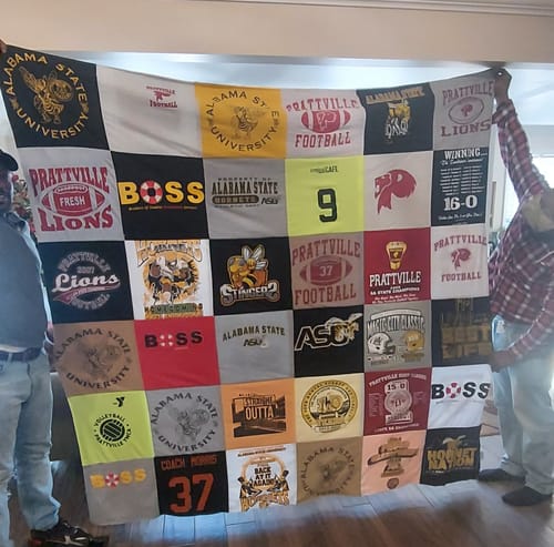 T-shirt quilt featuring prattville football by Cassandra from AL