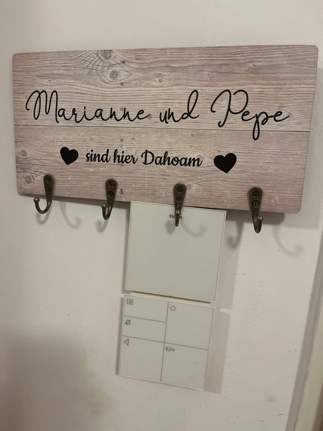 Customer photo review of Zuhause - Individuelles Schlüsselbrett