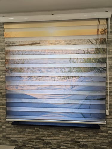 Customer photo review of Foto Doppelrollo "Sonnenuntergang an der Ostsee"