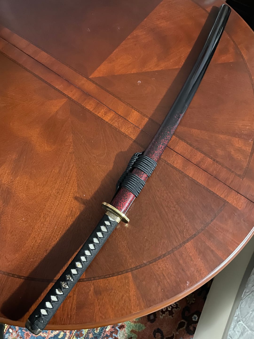 Customer photo review of The Surudoi Handmade Katana Extra Sharp Spring Steel Unokubi-Zukuri