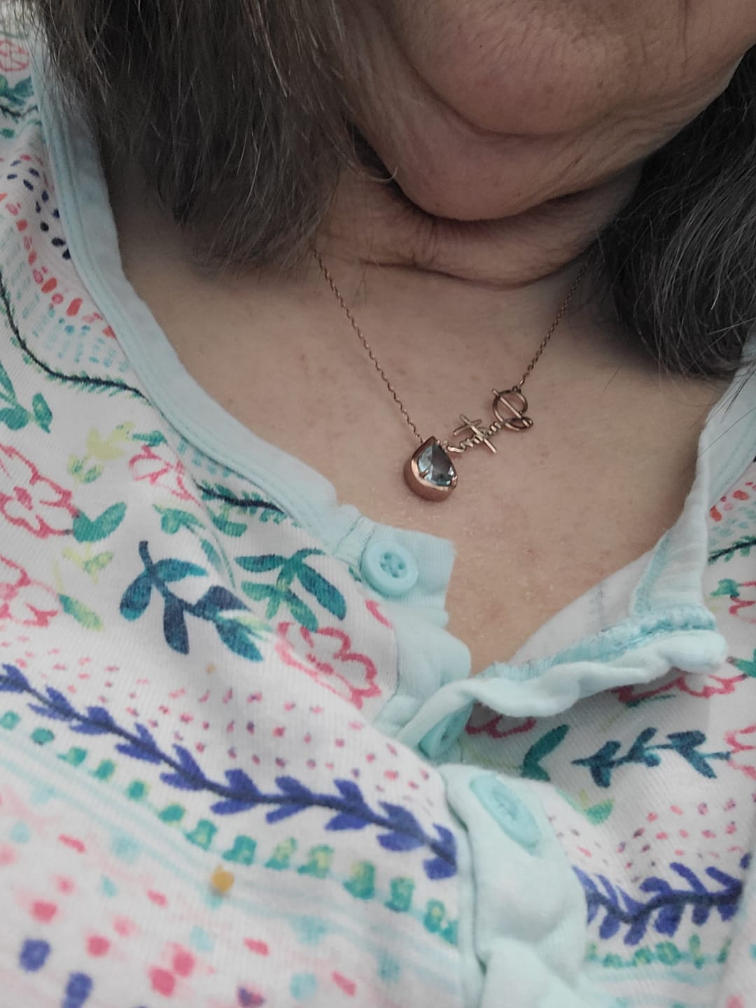 Customer photo review of Birthstone Name Necklace