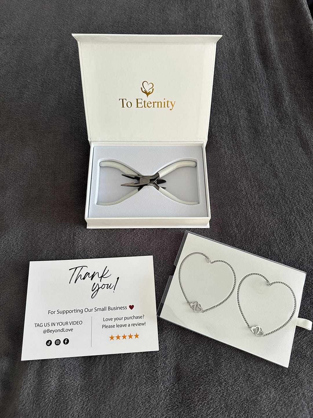 Customer photo review of Beyond Love Permanent Bracelets with Name Engraving