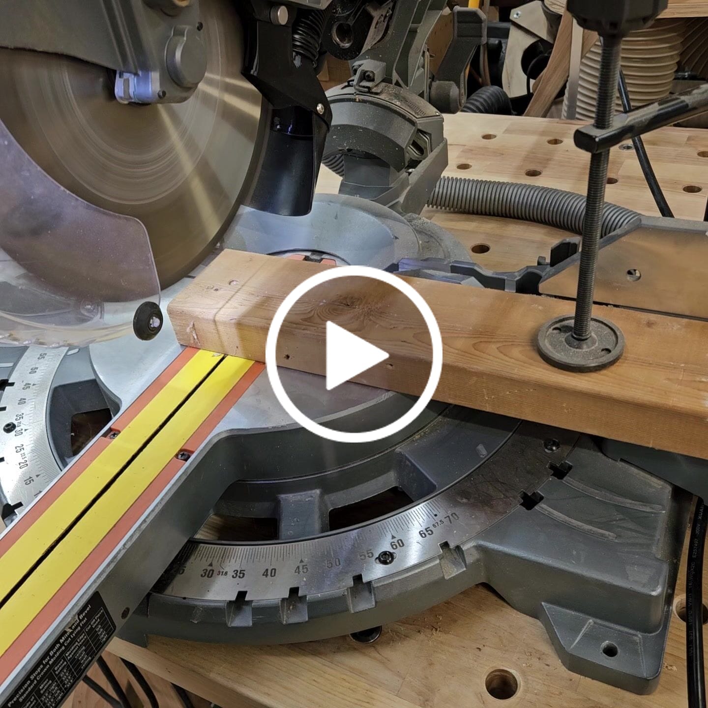 Customer video review of Ridgid 12" Sliding Miter Saw Dust Collection Chute (R4222)