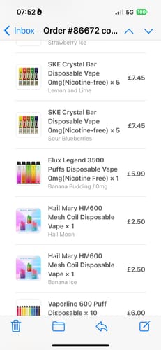 Customer photo review of Hail Mary HM600 Mesh Coil Disposable Vape
