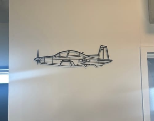 Customer photo review of Your Custom Aircraft Silhouette Metal Wall Art
