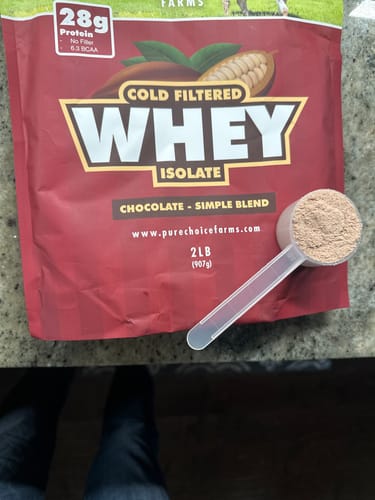 Customer photo review of Whey Protein Isolate Chocolate
