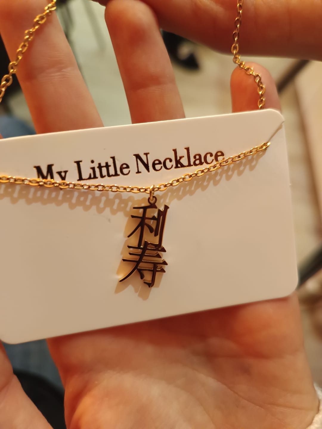 Customer photo review of Collier Signature Personnalisable En Japonais