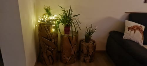 Customer photo review of Teak Holz Säule XILON rund