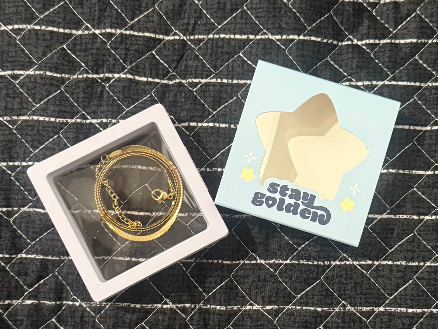 Customer photo review of Herringbone Necklace