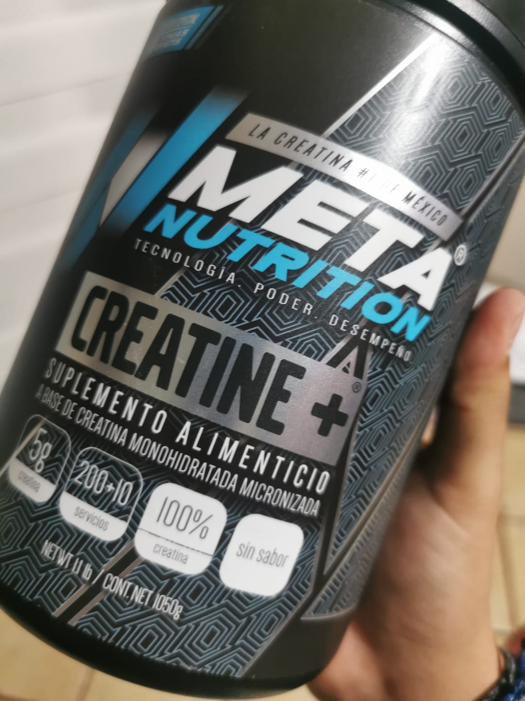 Customer photo review of Creatine+ Meta Nutrition,  200 + 10  servicios GRATIS
