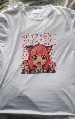 Customer photo review of Anime Spy X Family T-Shirt Harajuku Fashion Women’s Short Sleeve O-Neck