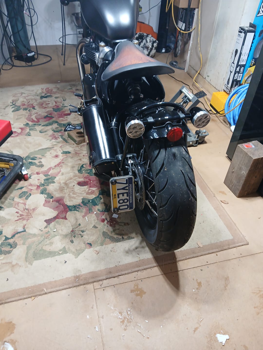 Customer photo review of Triumph Side Axle Mount License Plate Bracket - Fits All 2016+ Triumph Classics Including Bobber - Speed Twin - Thruxton - Speedmaster