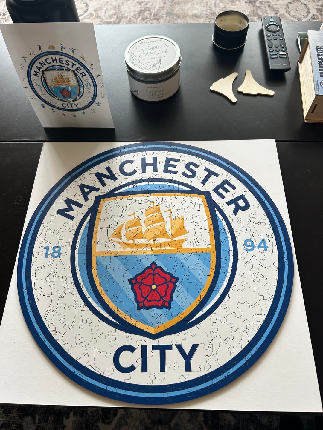 Customer photo review of Manchester City FC® Logo - Wooden Puzzle