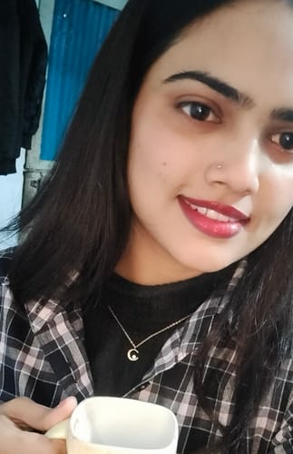 Customer photo review of Moon Charm Necklace