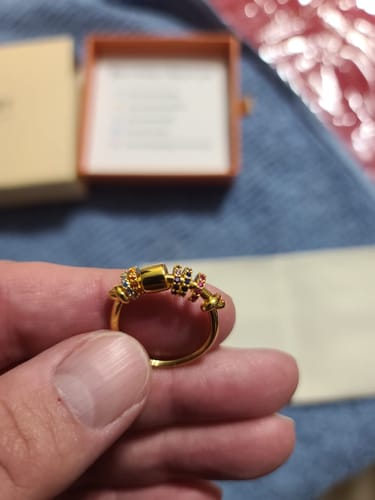 Customer photo review of Sterling Silver Fidget Ring