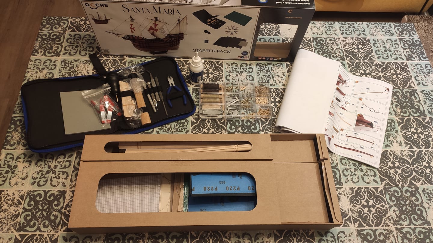 Customer photo review of Maqueta Barco Santa María Starter Pack