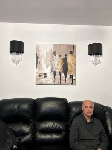 Customer photo review of 'Abstract People' Framed Canvas