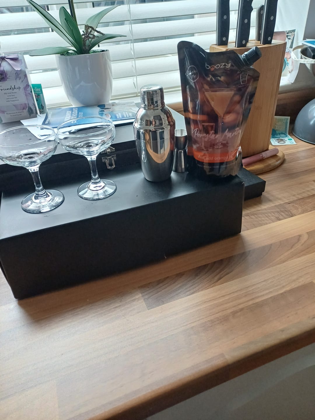 Customer photo review of Boozy Pornstar Martini Cocktail, 17% ABV, 500ml, 7-8 Servings, Just Add Orange Juice, Premium Ready Mixed Cocktail