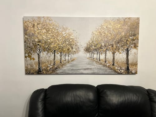 Customer photo review of 'Pathway of Gold' Framed Canvas