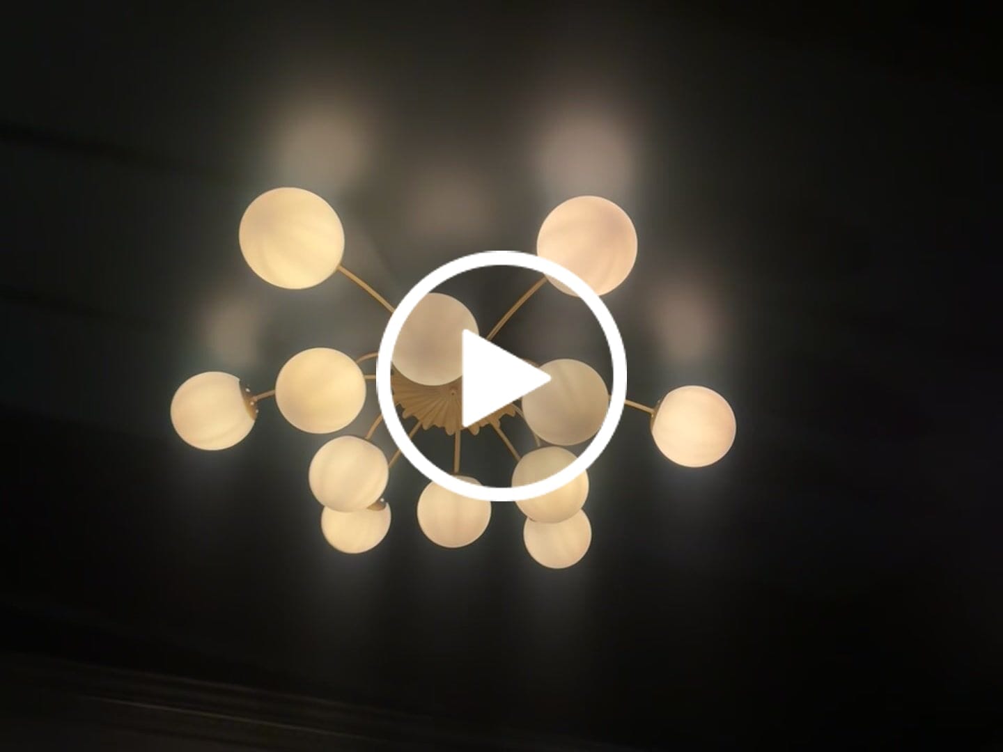Customer video review of Blossom 12-Light Opal Glass Bubble Semi Flush Chandelier