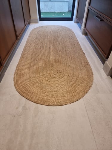 Customer photo review of Oval Vista - Natural Jute Hallway Rug (80x200 CM)
