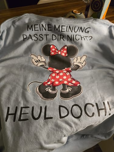 Customer photo review of Heul doch Maus - Premium Hoodie Unisex